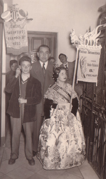 1955 Falla de la estacion recogida premio radio valencia